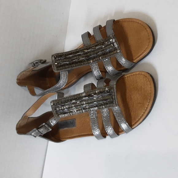 Nurture by Lamaze Shoes - Nurture leather sandals  gladiator women 8 embellishments ankle gray boho casual